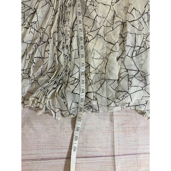 Carolina Herrera Women's Cream/Black Layered 100% Silk Dress - 6 - Picture 10 of 17